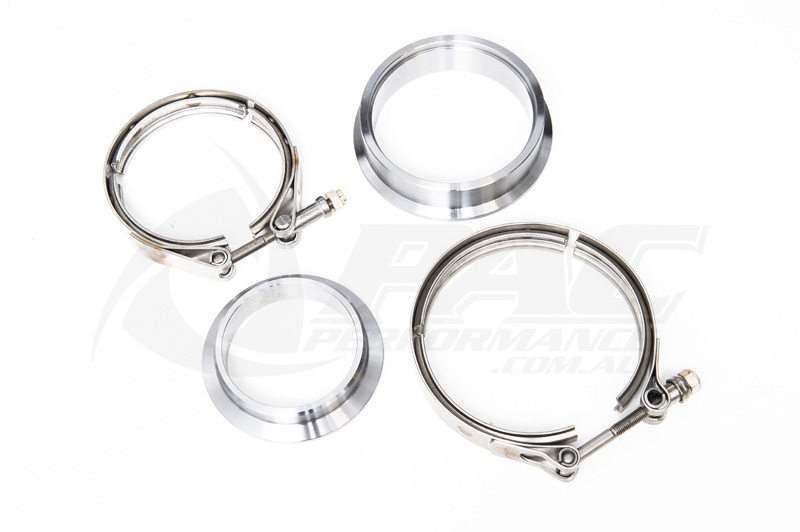 TURBO EXHAUST V-BAND INLET/OUTLET FLANGE SET GARRETT G40 G42 G45. Pac ...