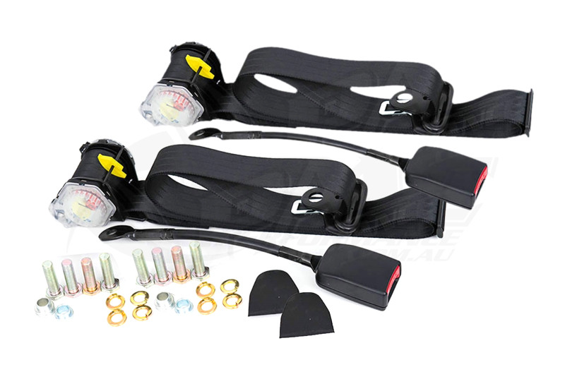 MAZDA RX FRONT RETRACTABLE SEAT BELT PAIR. Pac Performance Racing