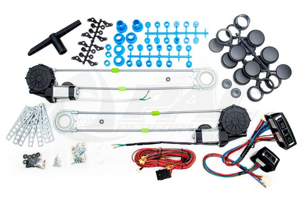 UNIVERSAL POWER WINDOW KIT 2 DOOR MAZDA RX CONVERSION