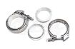STAINLESS STEEL EXHAUST TURBO VBAND FLANGE AND CLAMP SET 3.5-3.0 INCH
