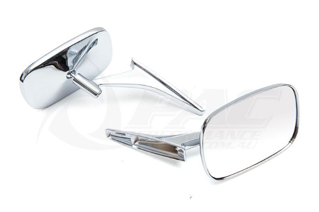 MAZDA RX CHROME SIDE MIRRORS OLD SCHOOL UNIVERSAL