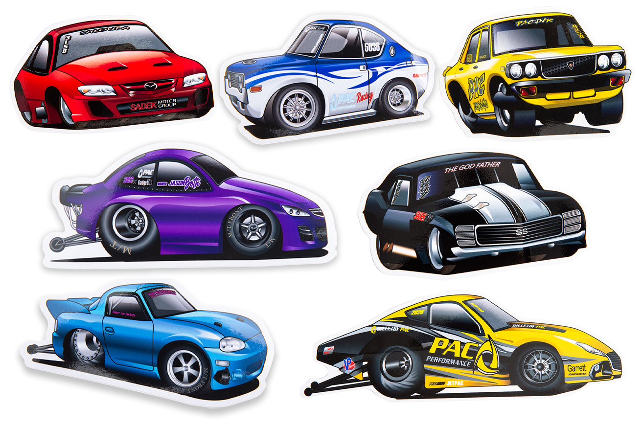 PAC TOON STICKERS. Pac Performance Racing