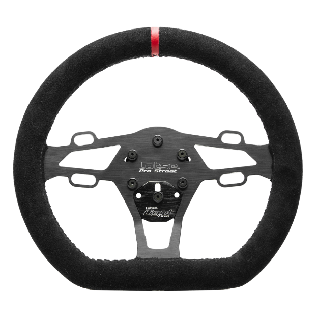 Picture of Lotse Pro Street Suede Red Stripe 315mm Steering Wheel